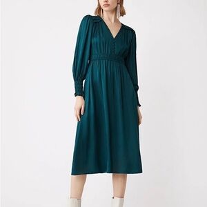 SUNCOO Green Long Sleeve Dress